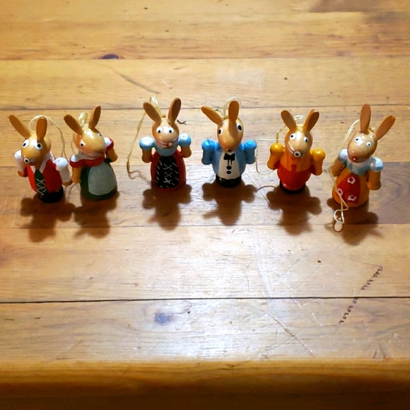 Easter Tree Rabbit Ornaments 2" New!